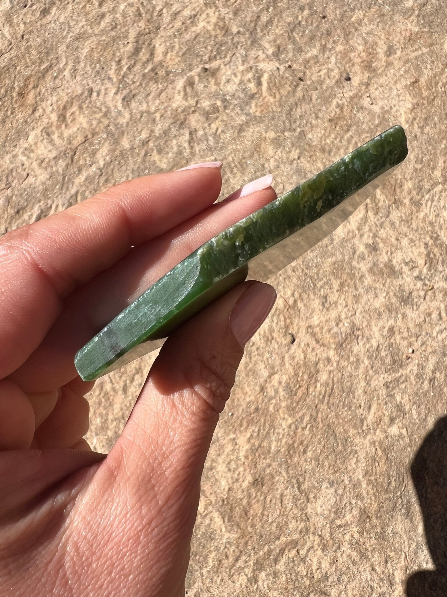 Canadian Nephrite Jade Slab 93g - Purple Door Alchemy