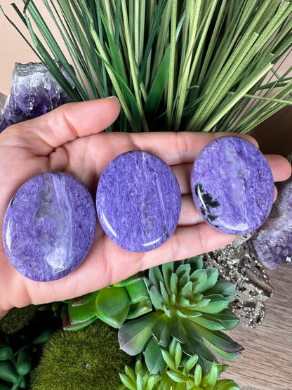 Charoite Palm Stone - Purple Door Alchemy