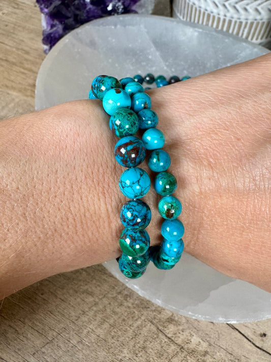 Chilean Chrysocolla Bracelet - Purple Door Alchemy