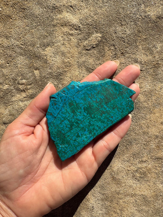 Chilean Chrysocolla Slab 90g - Purple Door Alchemy
