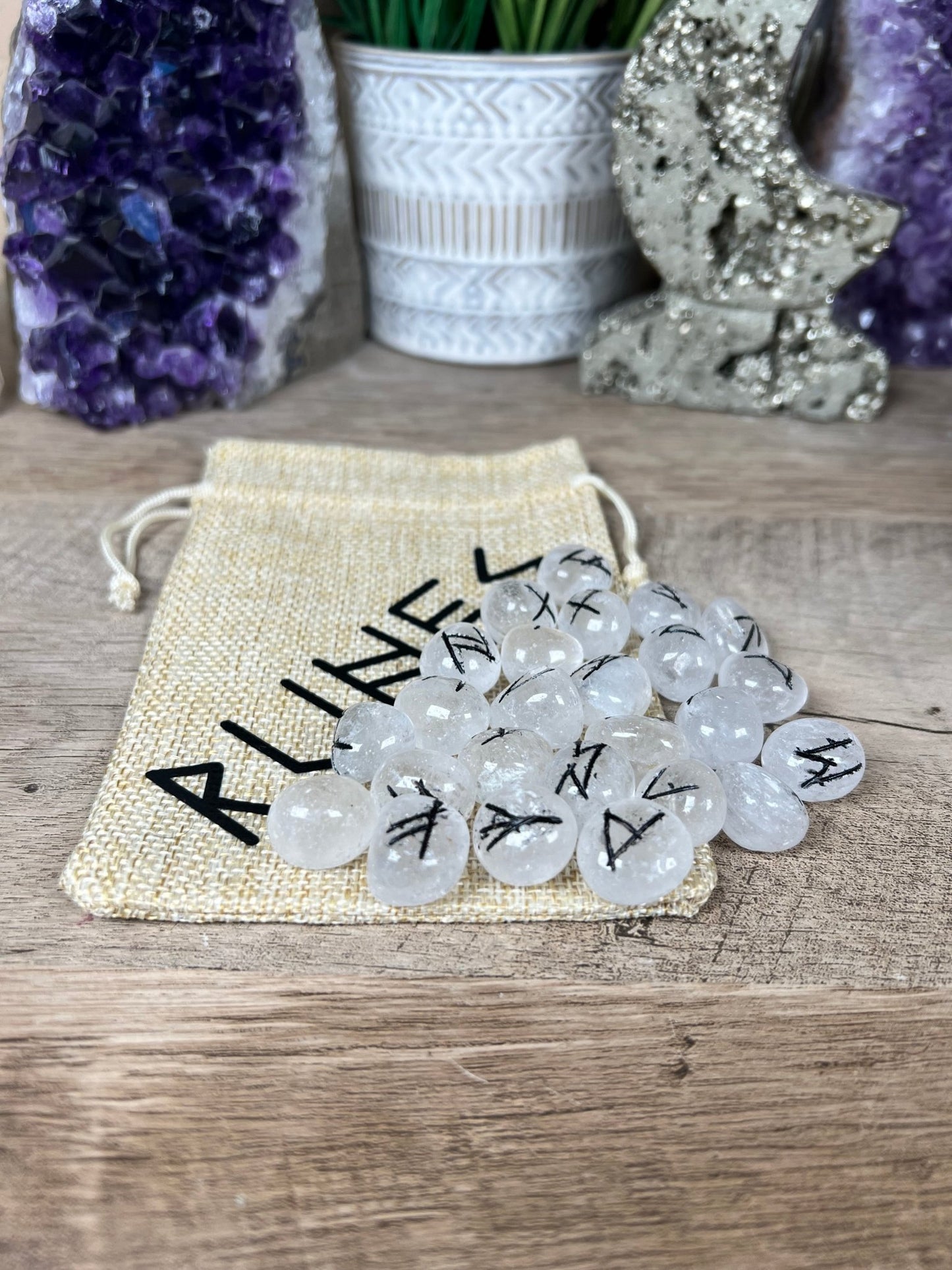 Clear Quartz Runes - Purple Door Alchemy