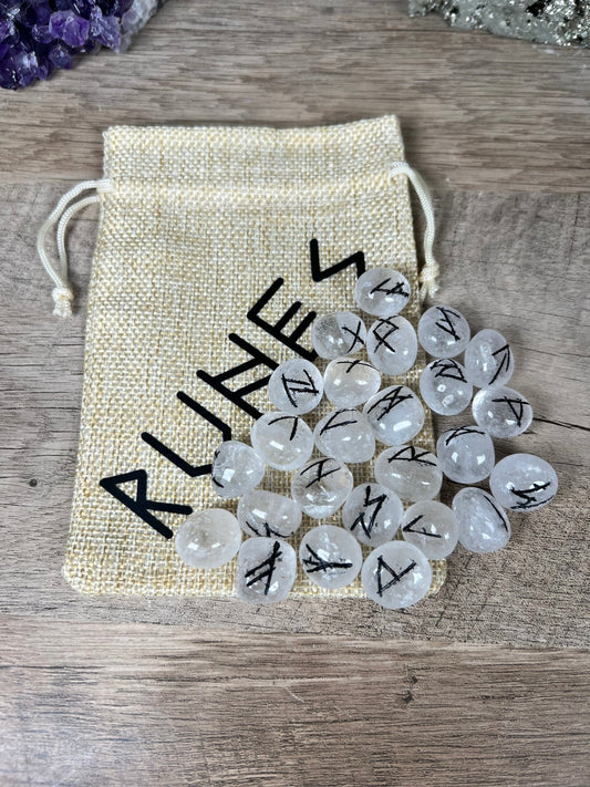 Clear Quartz Runes - Purple Door Alchemy