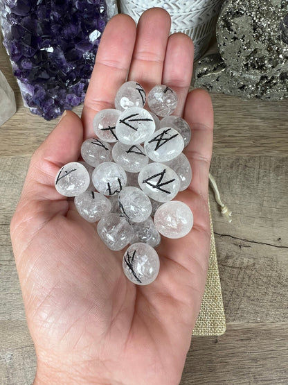 Clear Quartz Runes - Purple Door Alchemy