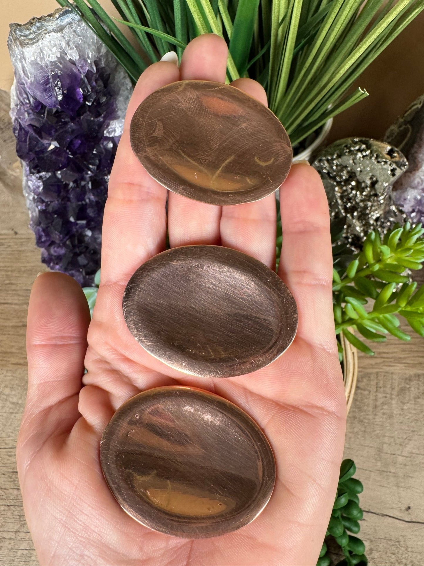 Copper Worry Stone - Purple Door Alchemy