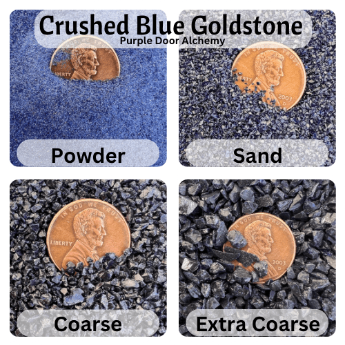 Crushed Blue Goldstone - Purple Door Alchemy