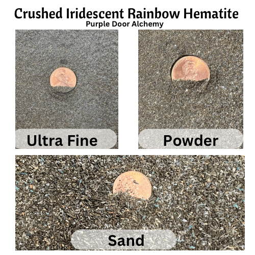 Crushed Iridescent Rainbow Hematite - Purple Door Alchemy