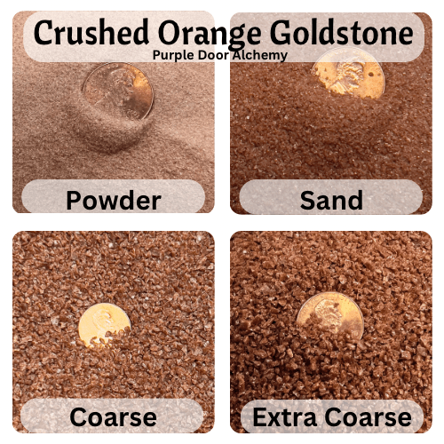 Crushed Orange Goldstone - Purple Door Alchemy