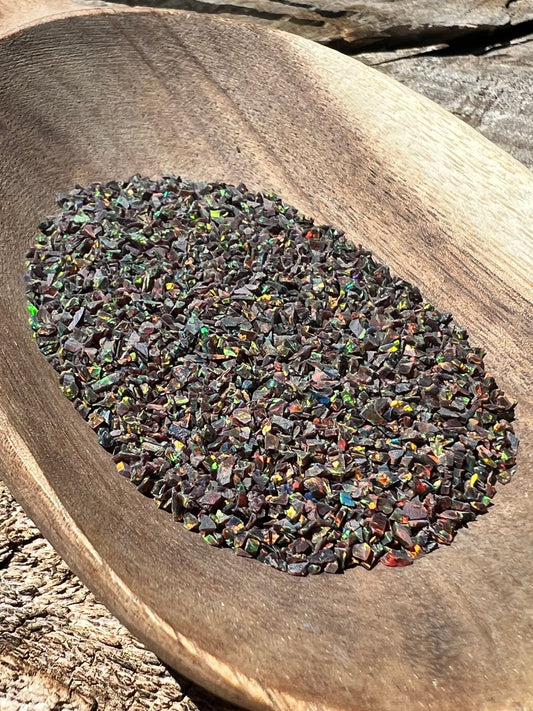 Crushed Synthetic Black Opal 4 - Bello Opal - OP34 - Purple Door Alchemy