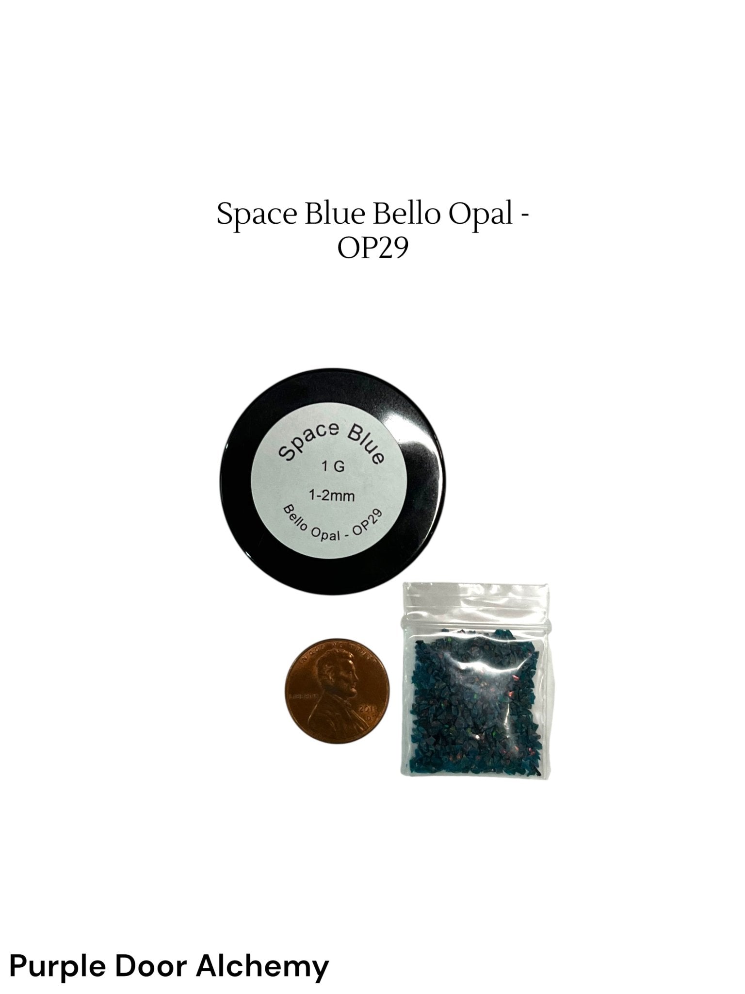Crushed Synthetic Space Blue Opal - Bello Opal - OP29 - Purple Door Alchemy