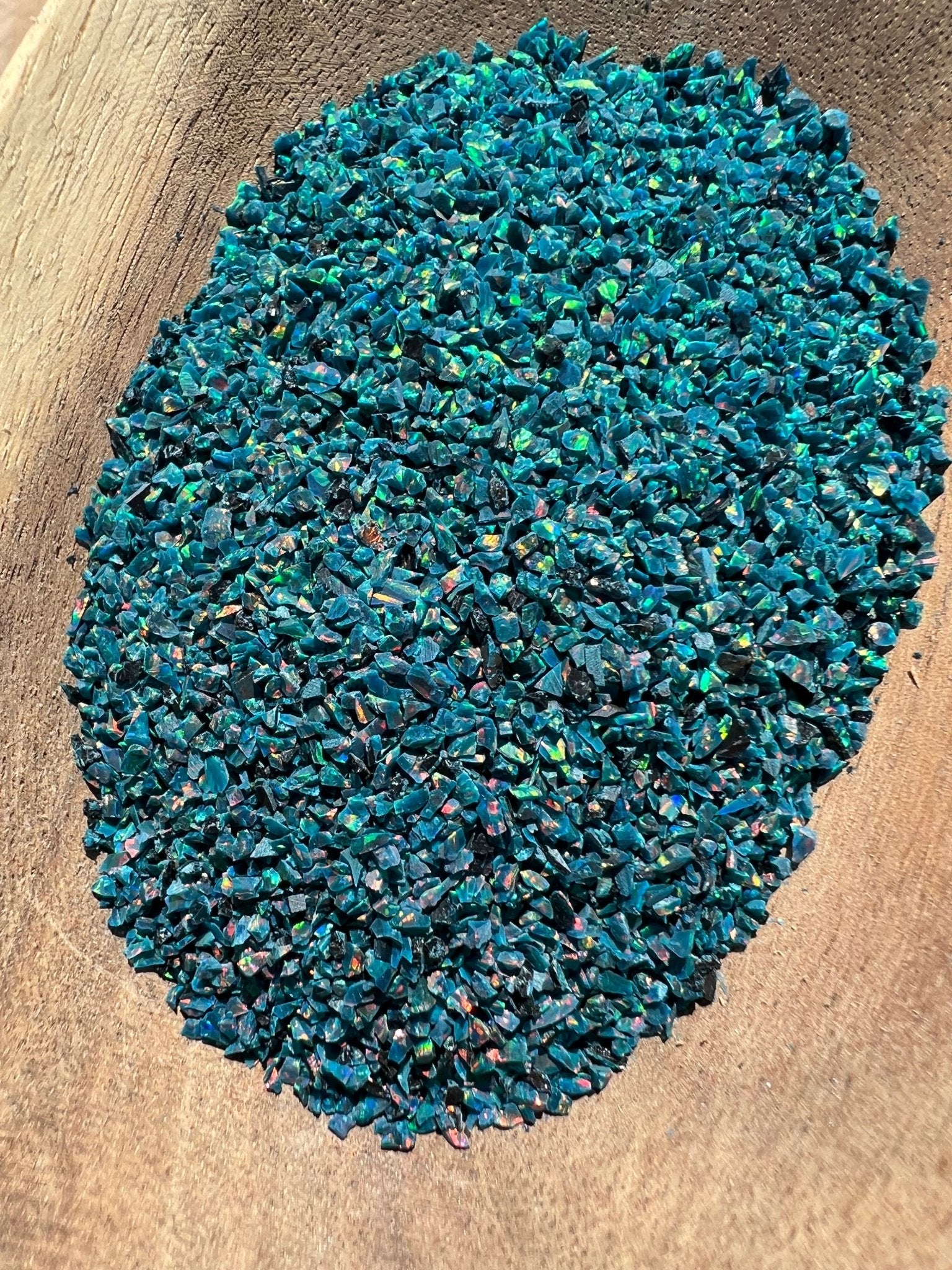 Crushed Synthetic Space Blue Opal - Bello Opal - OP29 - Purple Door Alchemy