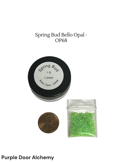 Crushed Synthetic Spring Bud Opal - Bello Opal - OP68 - Purple Door Alchemy