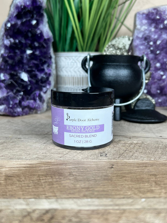 Ebony Gold Resin Incense - Purple Door Alchemy