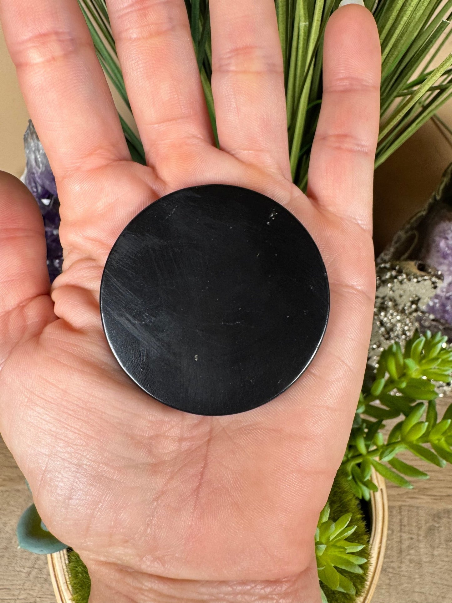 Extra Large Shungite Circle EMF Protection Sticker - Purple Door Alchemy