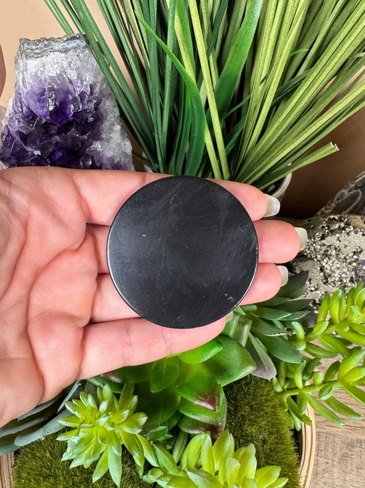 Extra Large Shungite Circle EMF Protection Sticker - Purple Door Alchemy