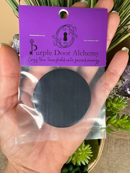 Extra Large Shungite Circle EMF Protection Sticker - Purple Door Alchemy