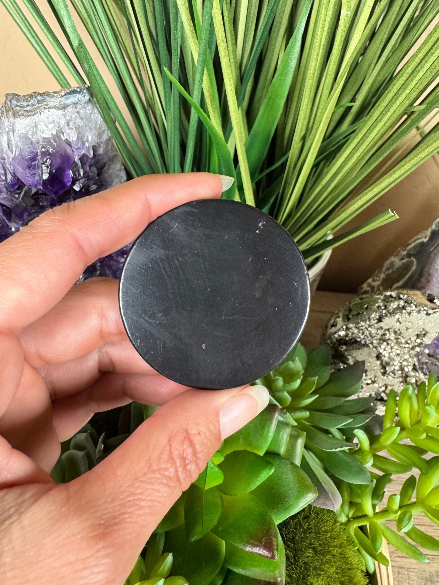 Extra Large Shungite Circle EMF Protection Sticker - Purple Door Alchemy