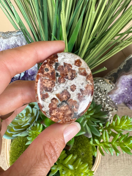 Garnet in Wollastonite Palm Stone - Purple Door Alchemy