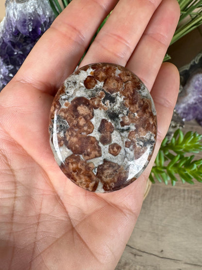 Garnet in Wollastonite Palm Stone - Purple Door Alchemy