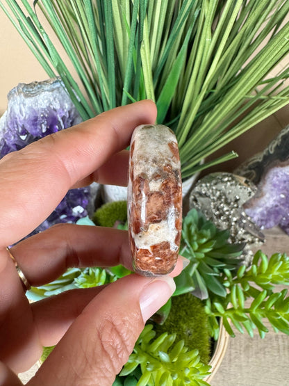Garnet in Wollastonite Palm Stone - Purple Door Alchemy