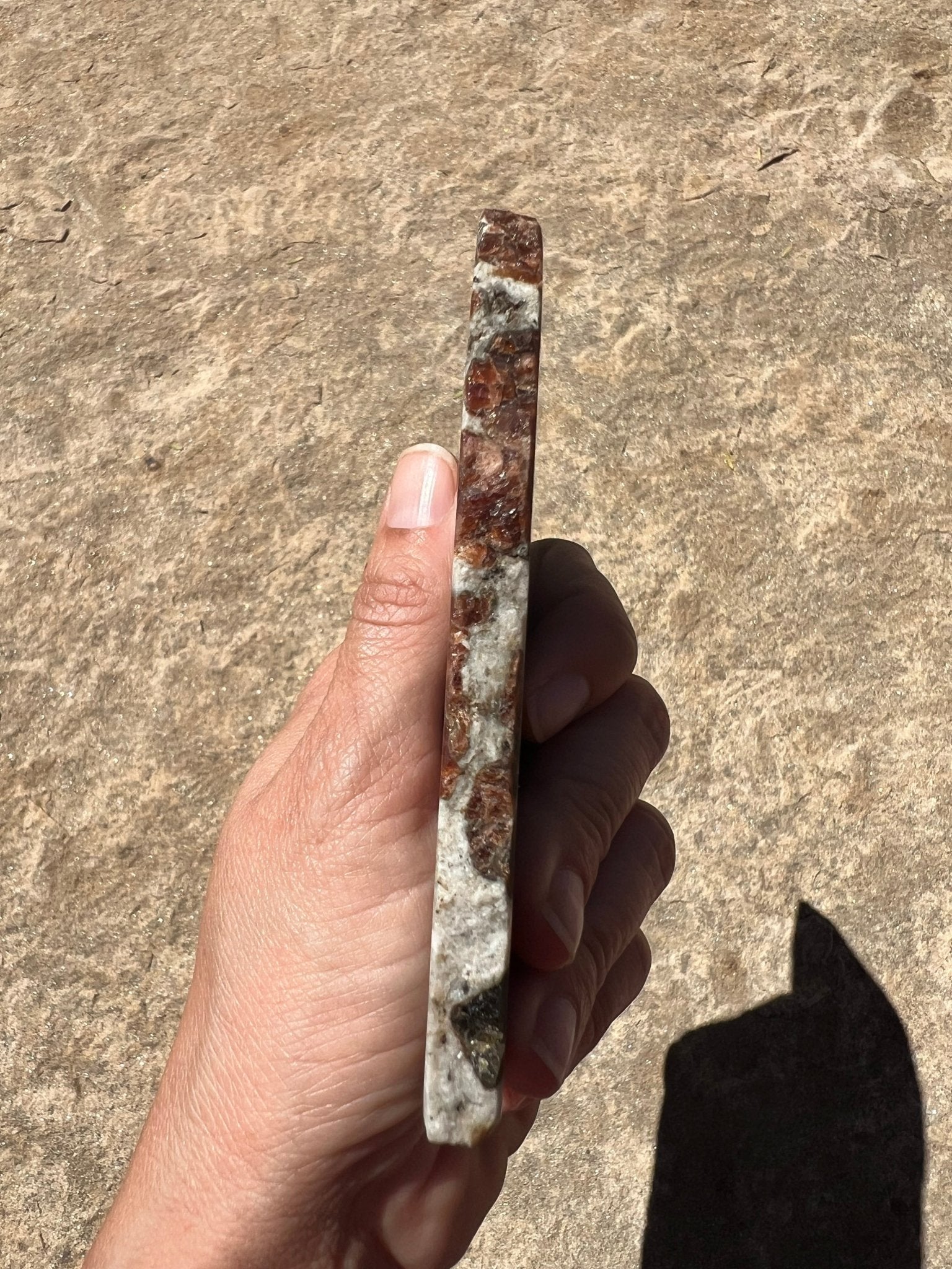 Garnet in Wollastonite Slab 178g - Purple Door Alchemy