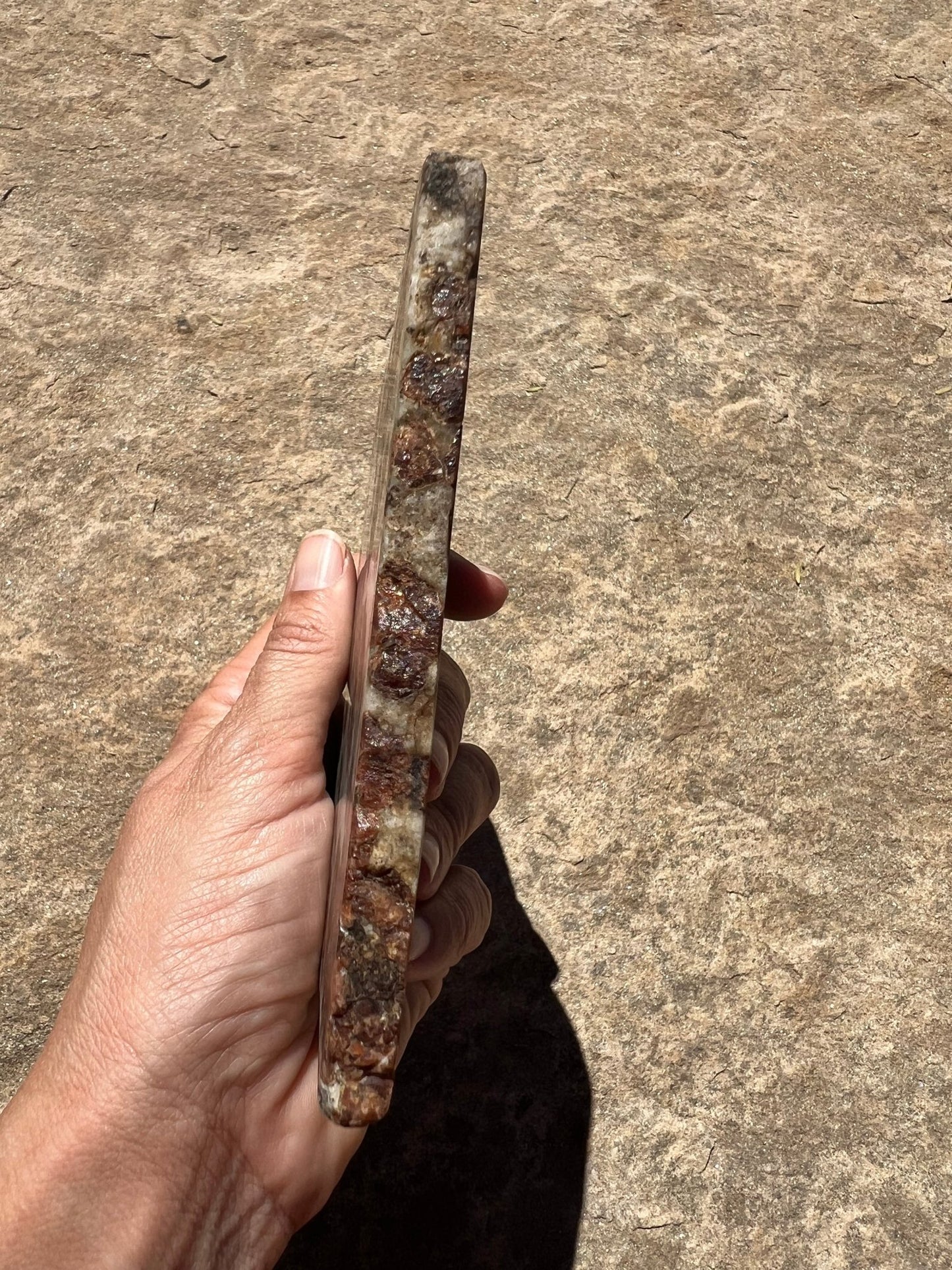 Garnet in Wollastonite Slab 272g - Purple Door Alchemy