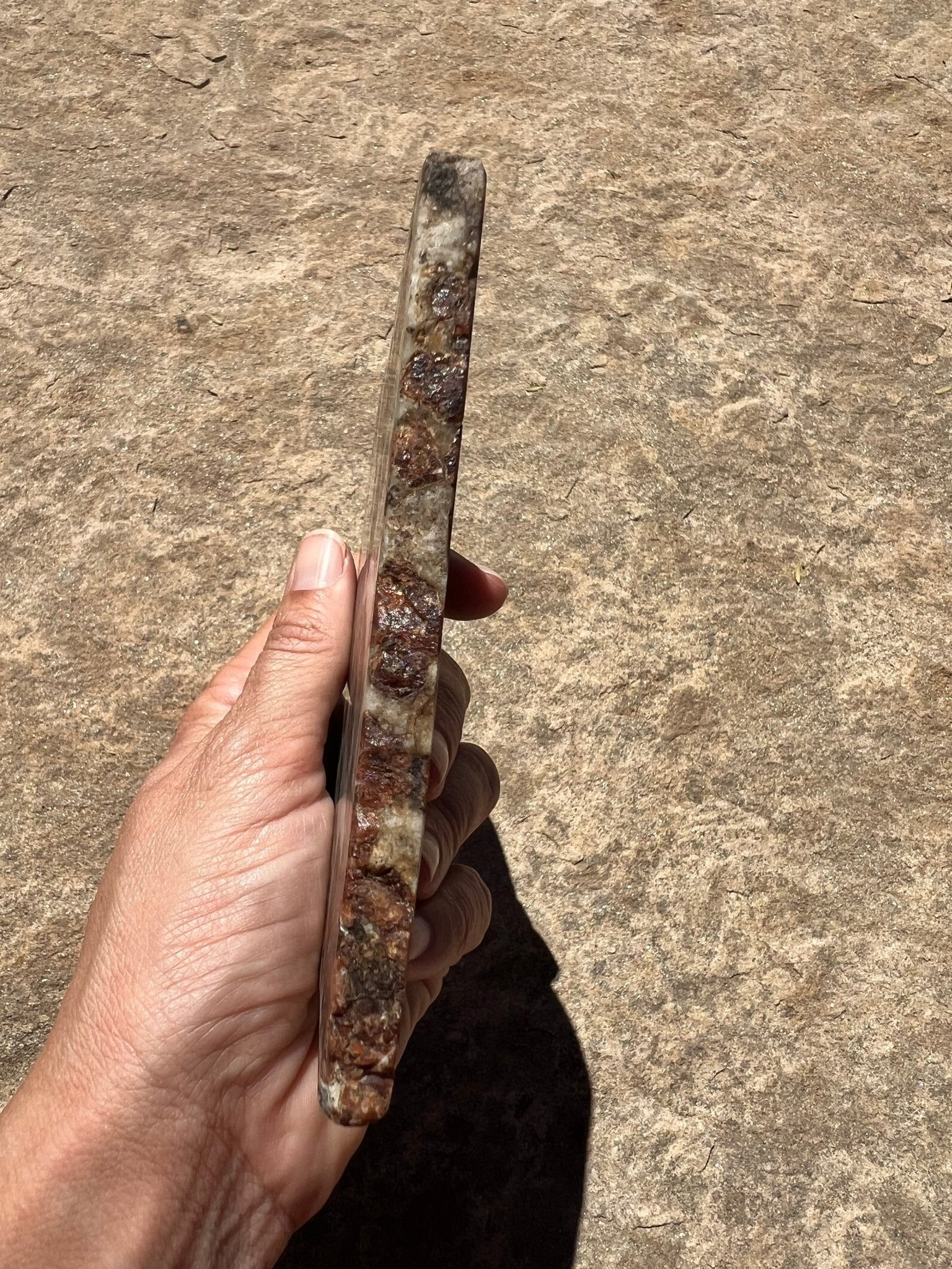 Garnet in Wollastonite Slab 272g - Purple Door Alchemy