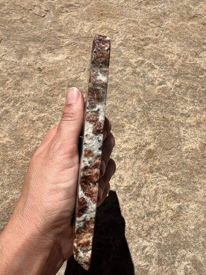 Garnet in Wollastonite Slab 272g - Purple Door Alchemy