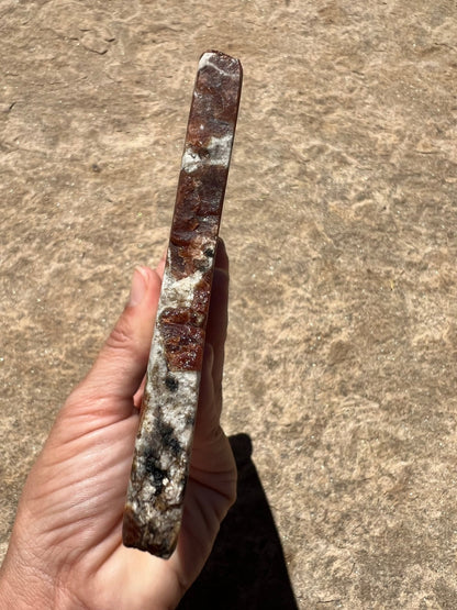 Garnet in Wollastonite Slab 272g - Purple Door Alchemy