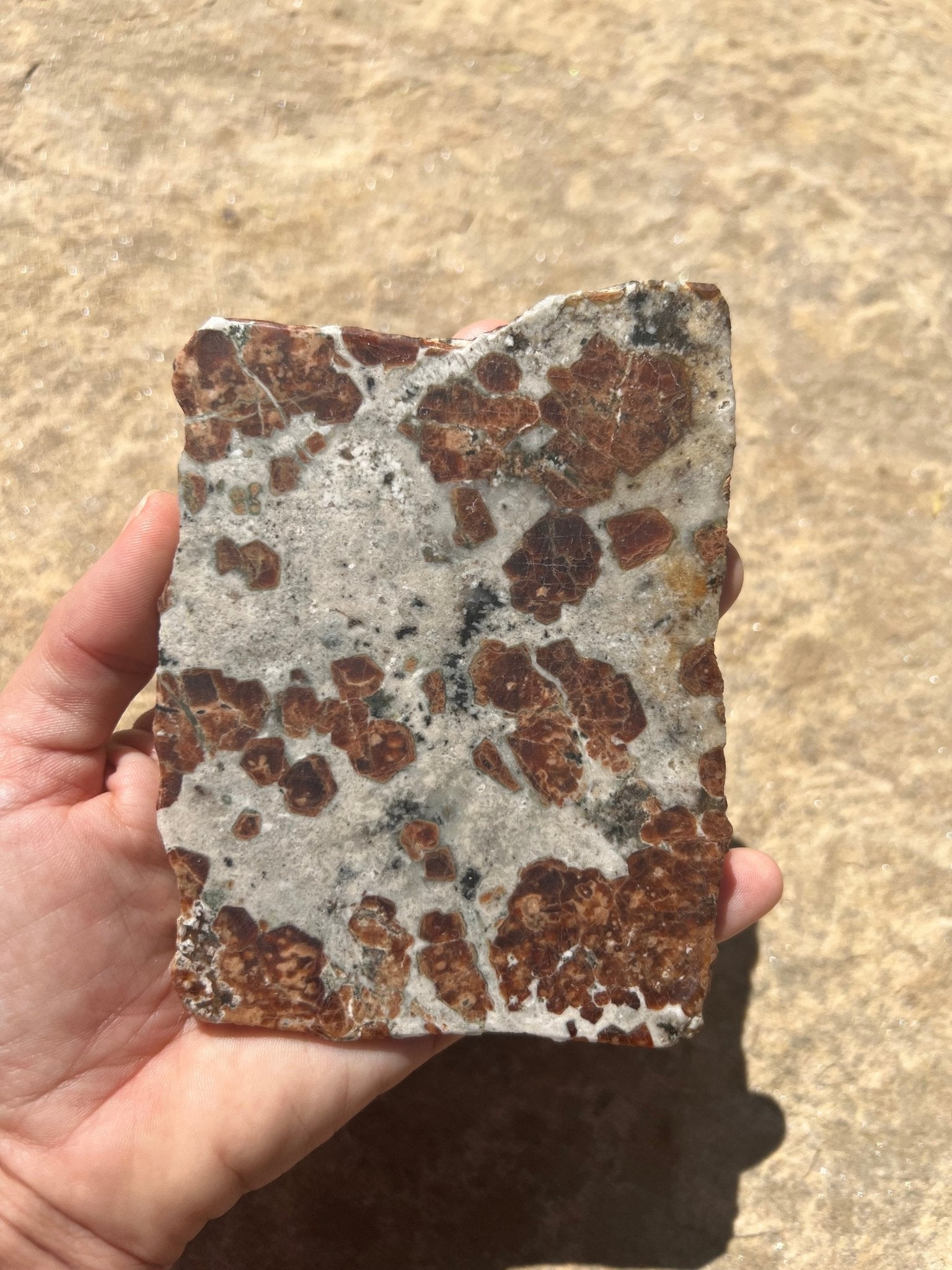 Garnet in Wollastonite Slab 272g - Purple Door Alchemy