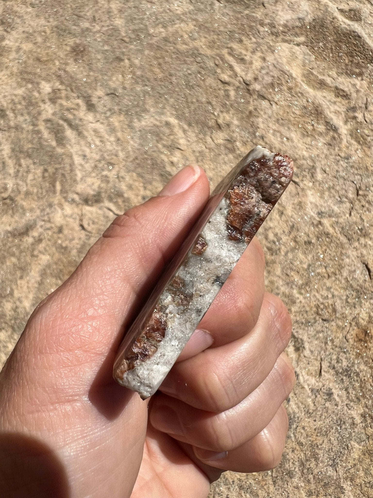Garnet in Wollastonite Slab 58g - Purple Door Alchemy