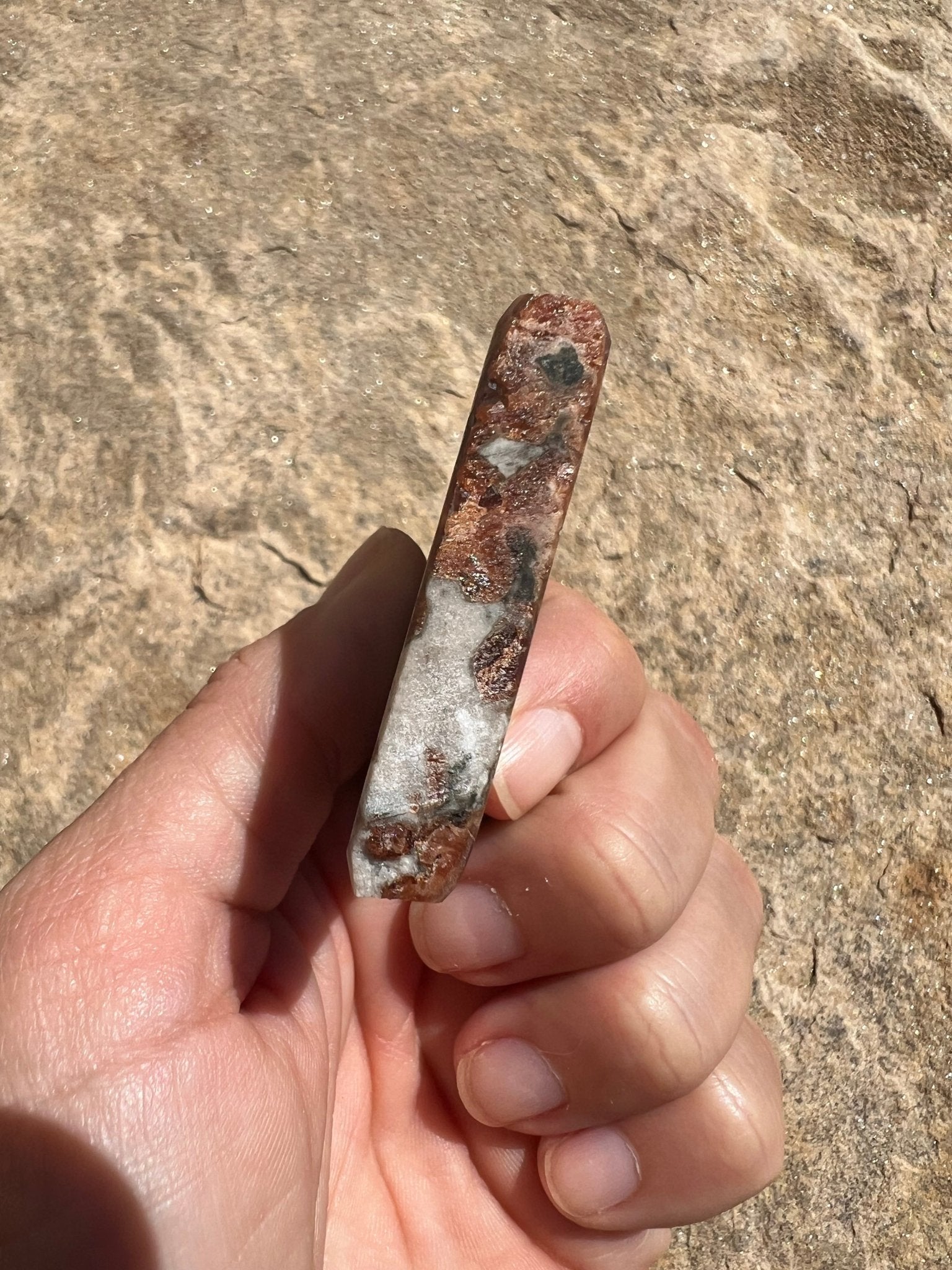 Garnet in Wollastonite Slab 58g - Purple Door Alchemy