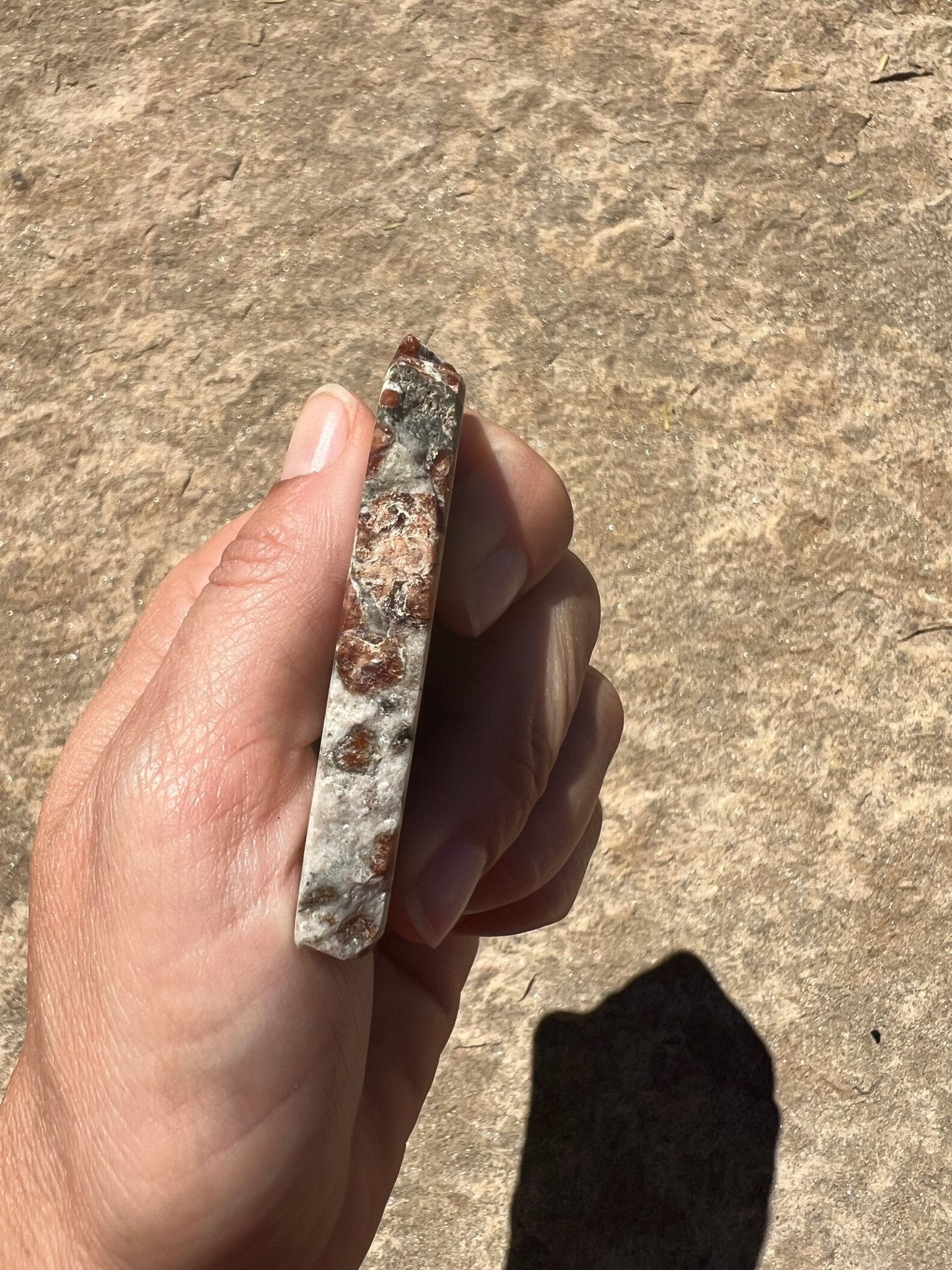 Garnet in Wollastonite Slab 62g - Purple Door Alchemy