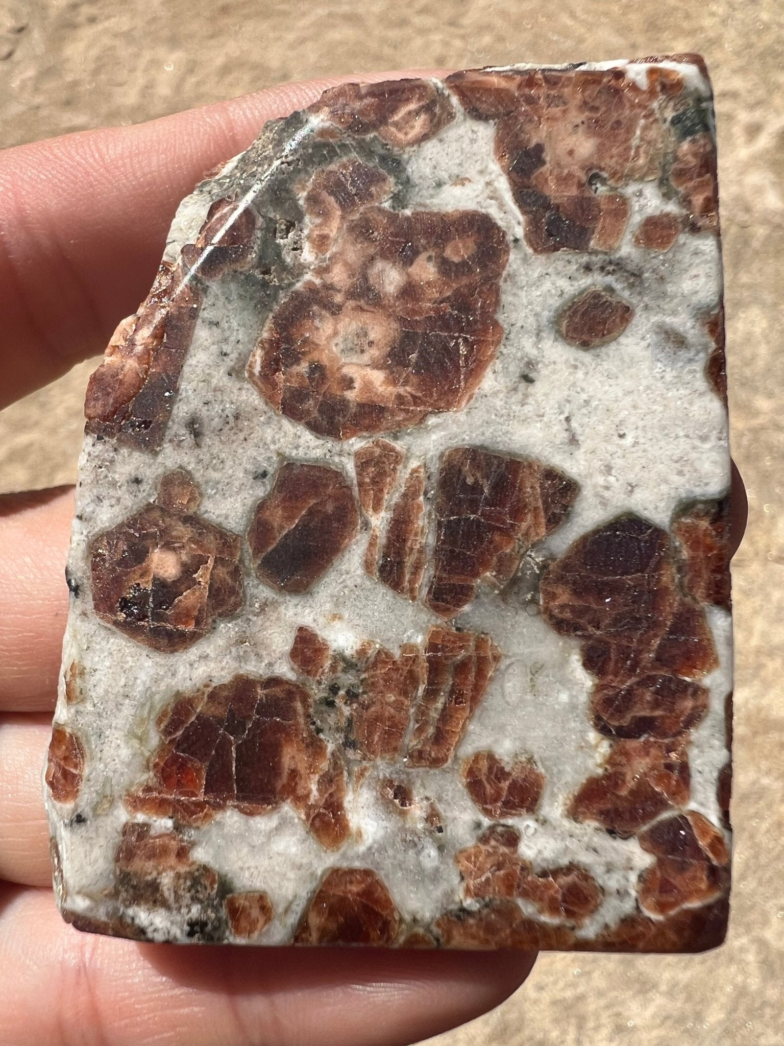 Garnet in Wollastonite Slab 62g - Purple Door Alchemy