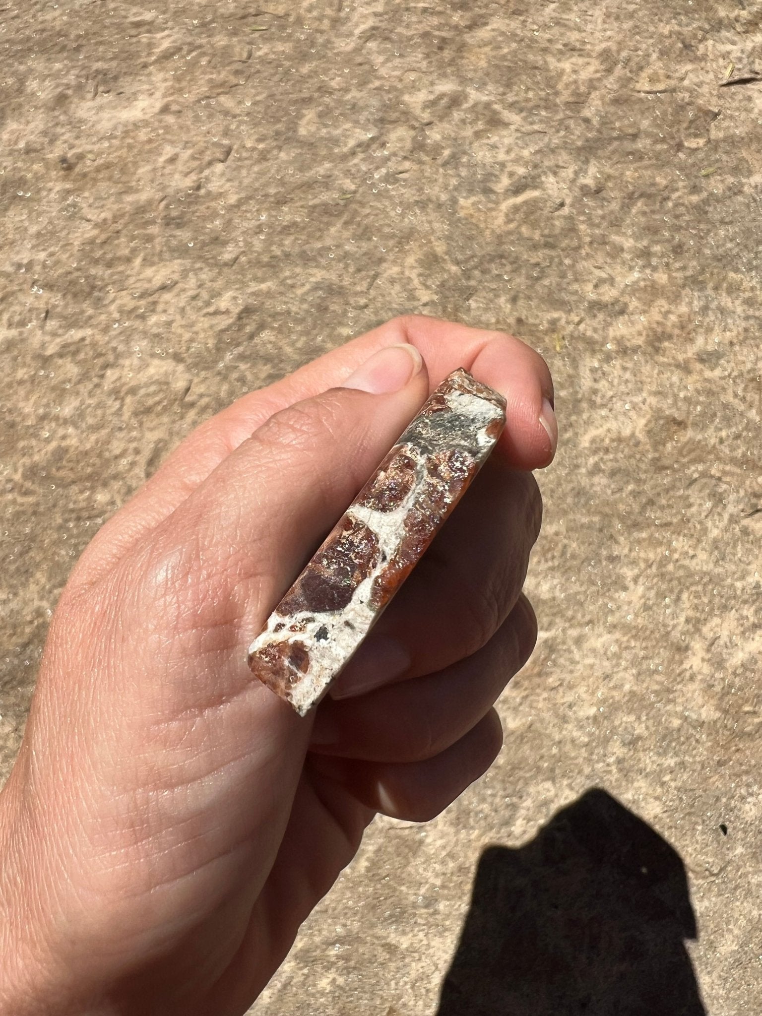 Garnet in Wollastonite Slab 62g - Purple Door Alchemy