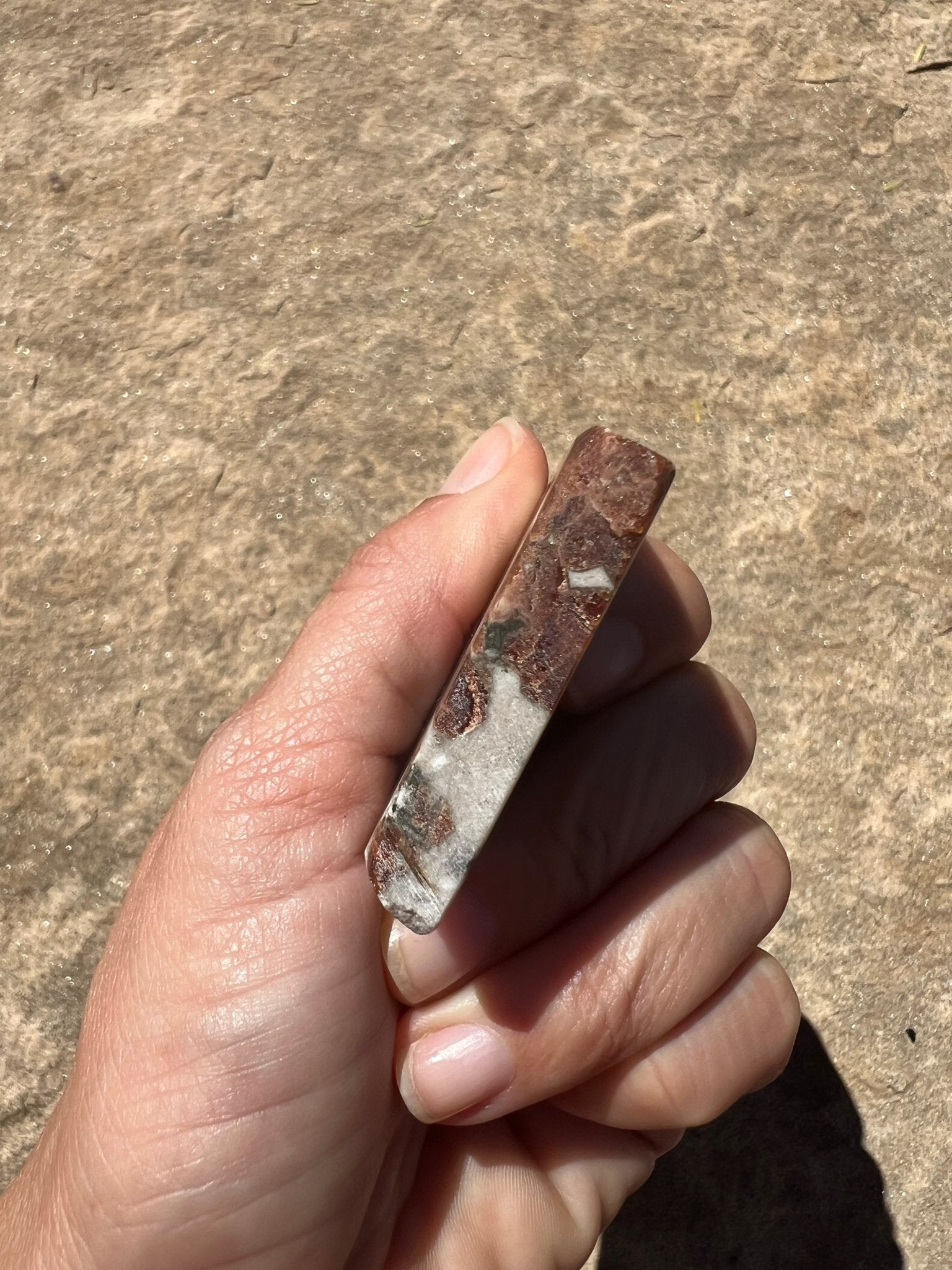 Garnet in Wollastonite Slab 62g - Purple Door Alchemy