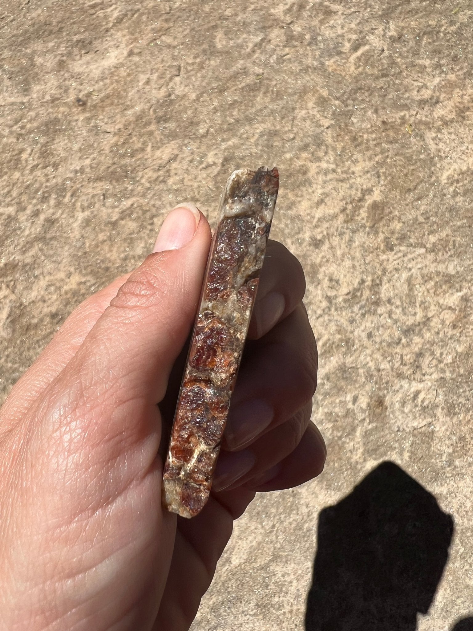 Garnet in Wollastonite Slab 64g - Purple Door Alchemy