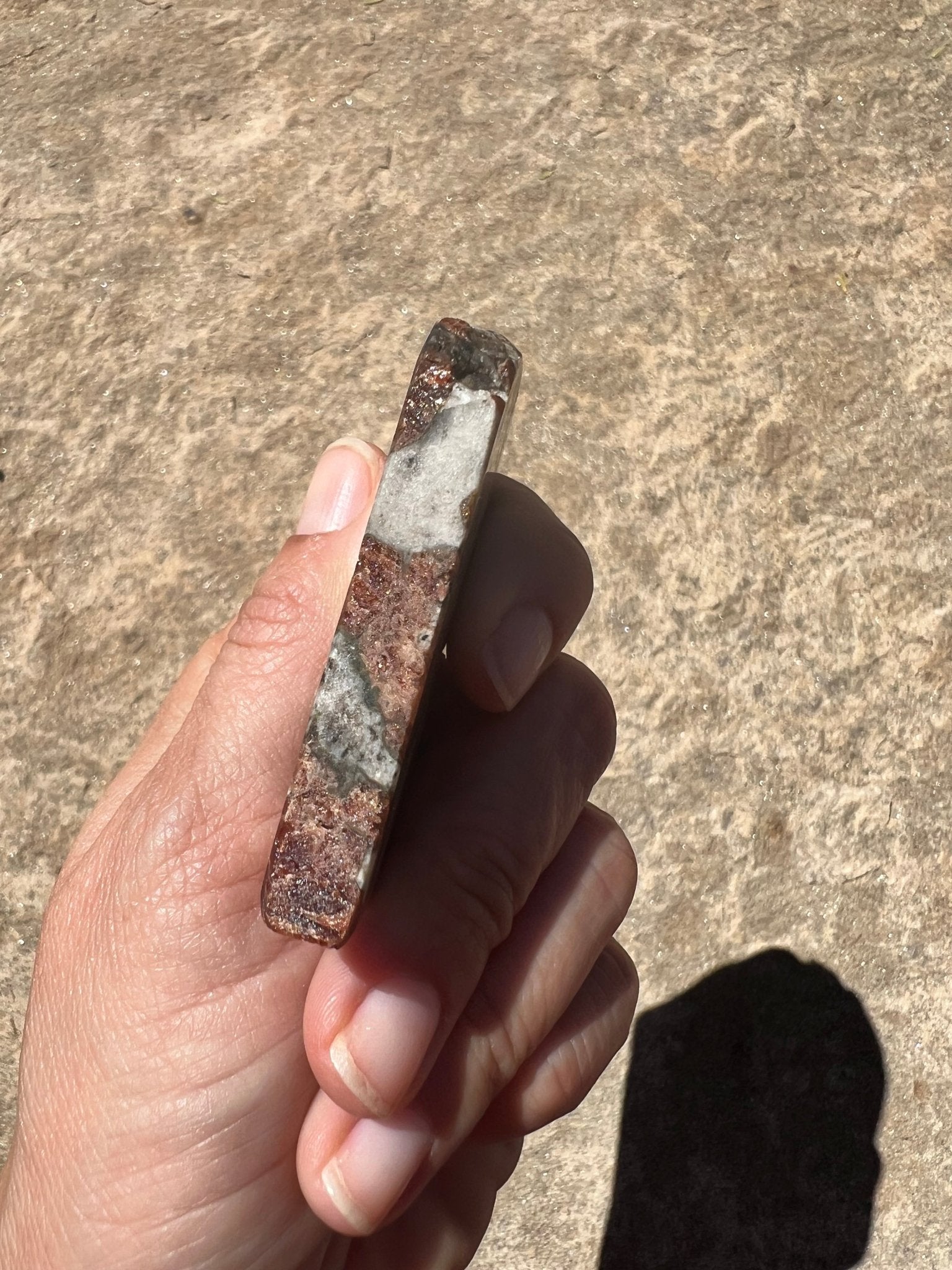 Garnet in Wollastonite Slab 64g - Purple Door Alchemy