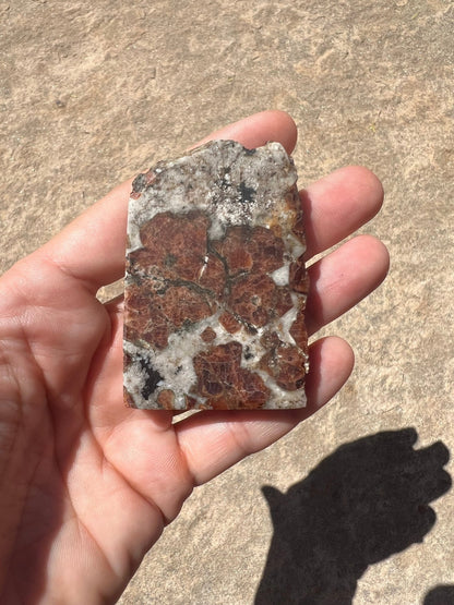 Garnet in Wollastonite Slab 64g - Purple Door Alchemy