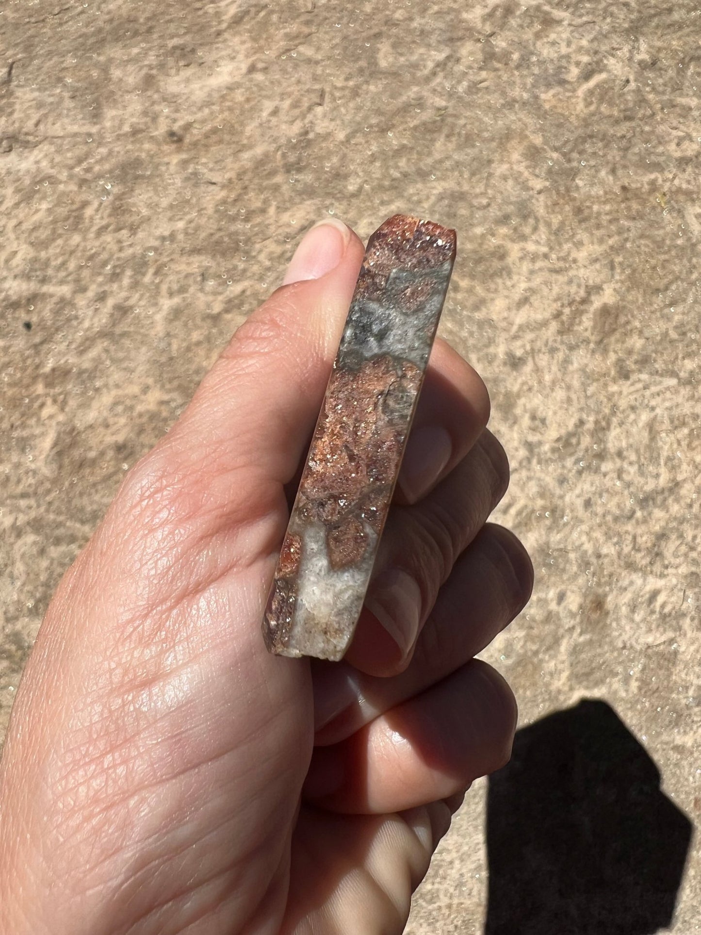 Garnet in Wollastonite Slab 64g - Purple Door Alchemy