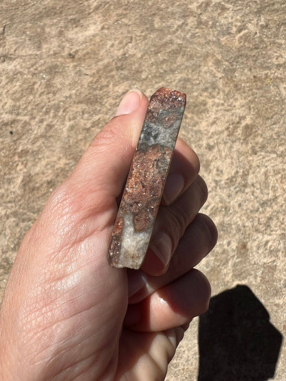 Garnet in Wollastonite Slab 64g - Purple Door Alchemy