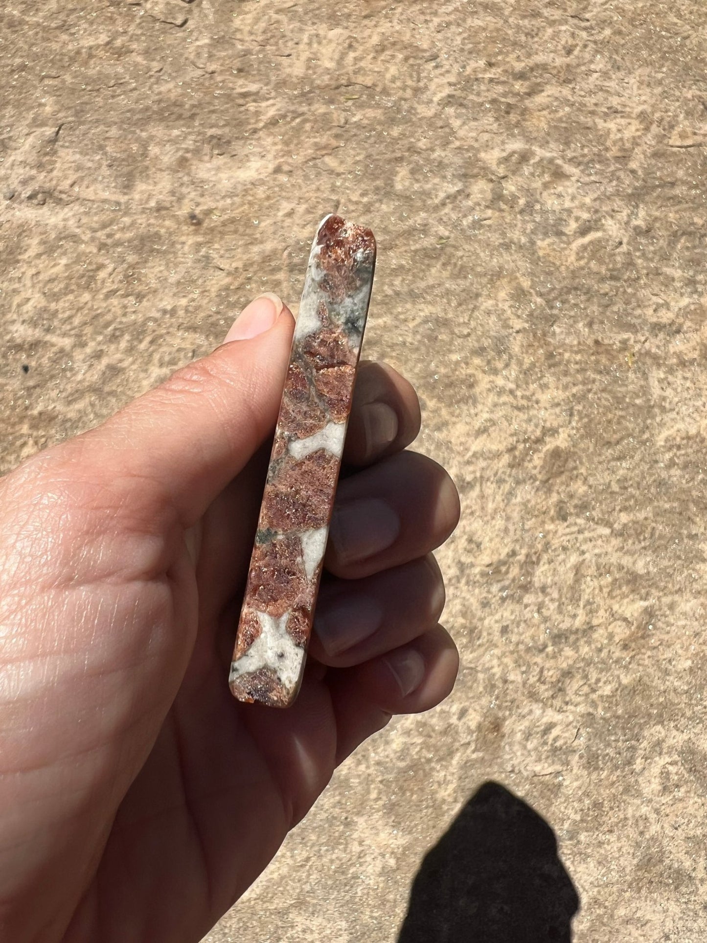 Garnet in Wollastonite Slab 70g - Purple Door Alchemy