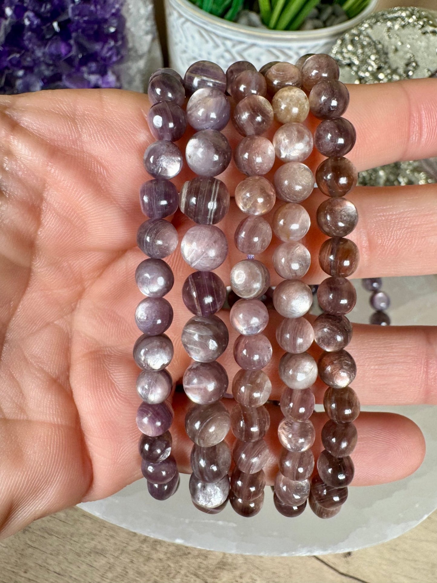Gem Lepidolite Bracelet - Purple Door Alchemy