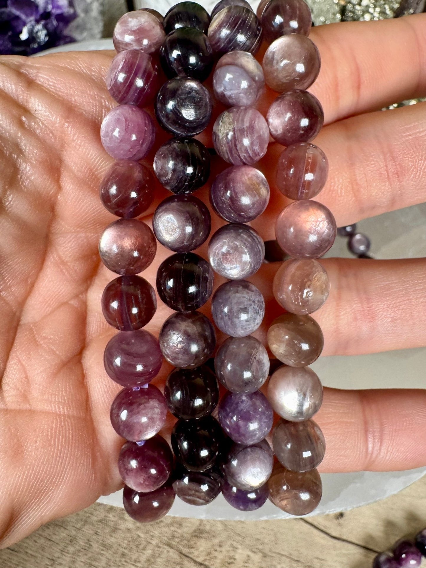 Gem Lepidolite Bracelet - Purple Door Alchemy