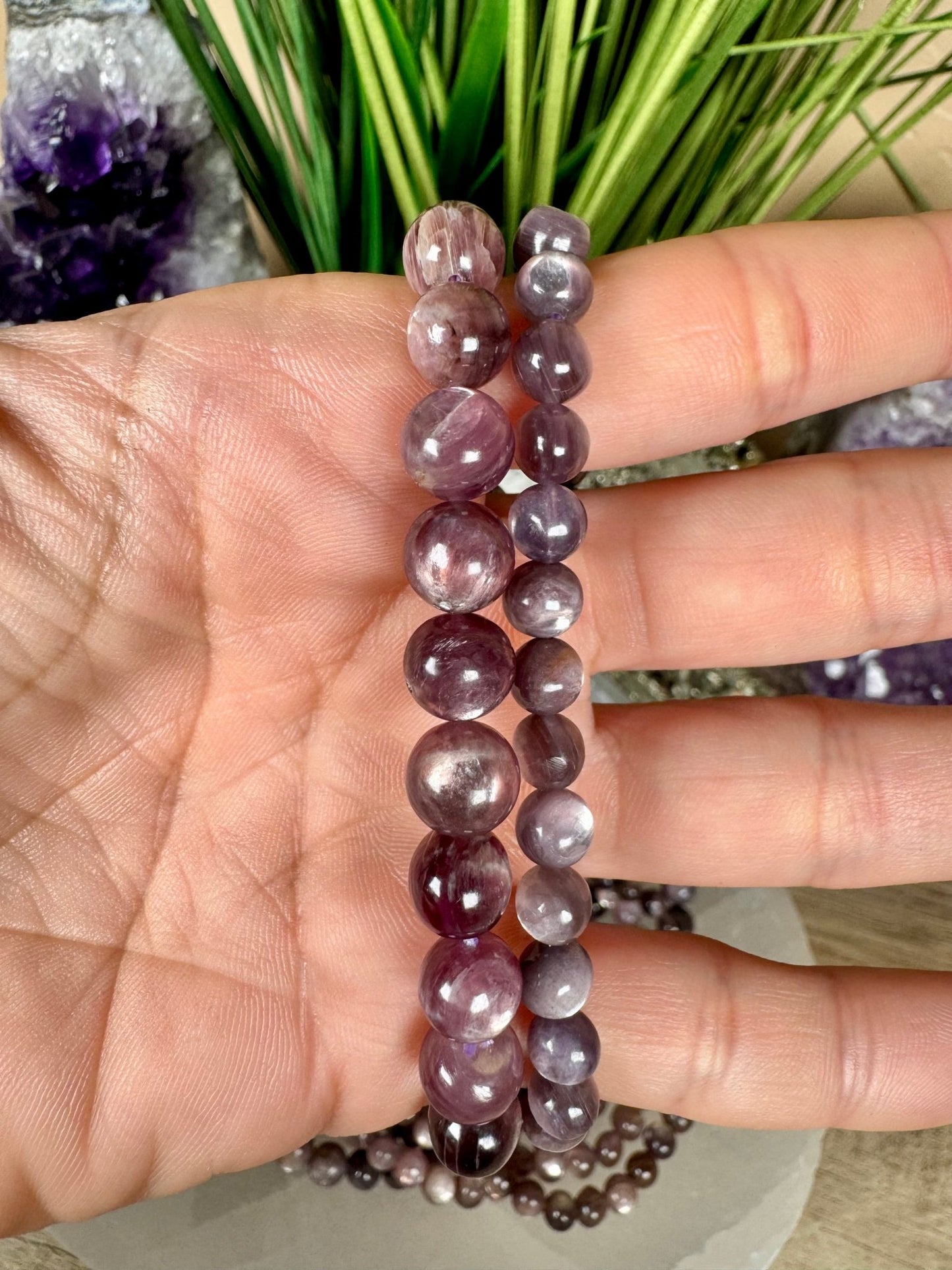 Gem Lepidolite Bracelet - Purple Door Alchemy