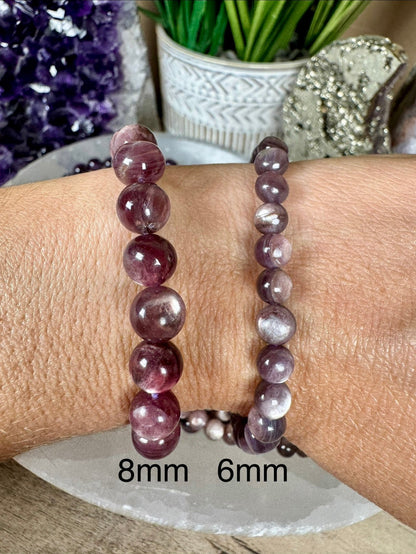 Gem Lepidolite Bracelet - Purple Door Alchemy