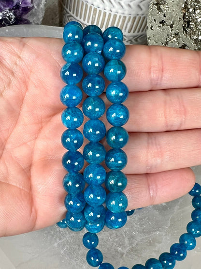 Gemmy Blue Apatite Bracelet - Purple Door Alchemy
