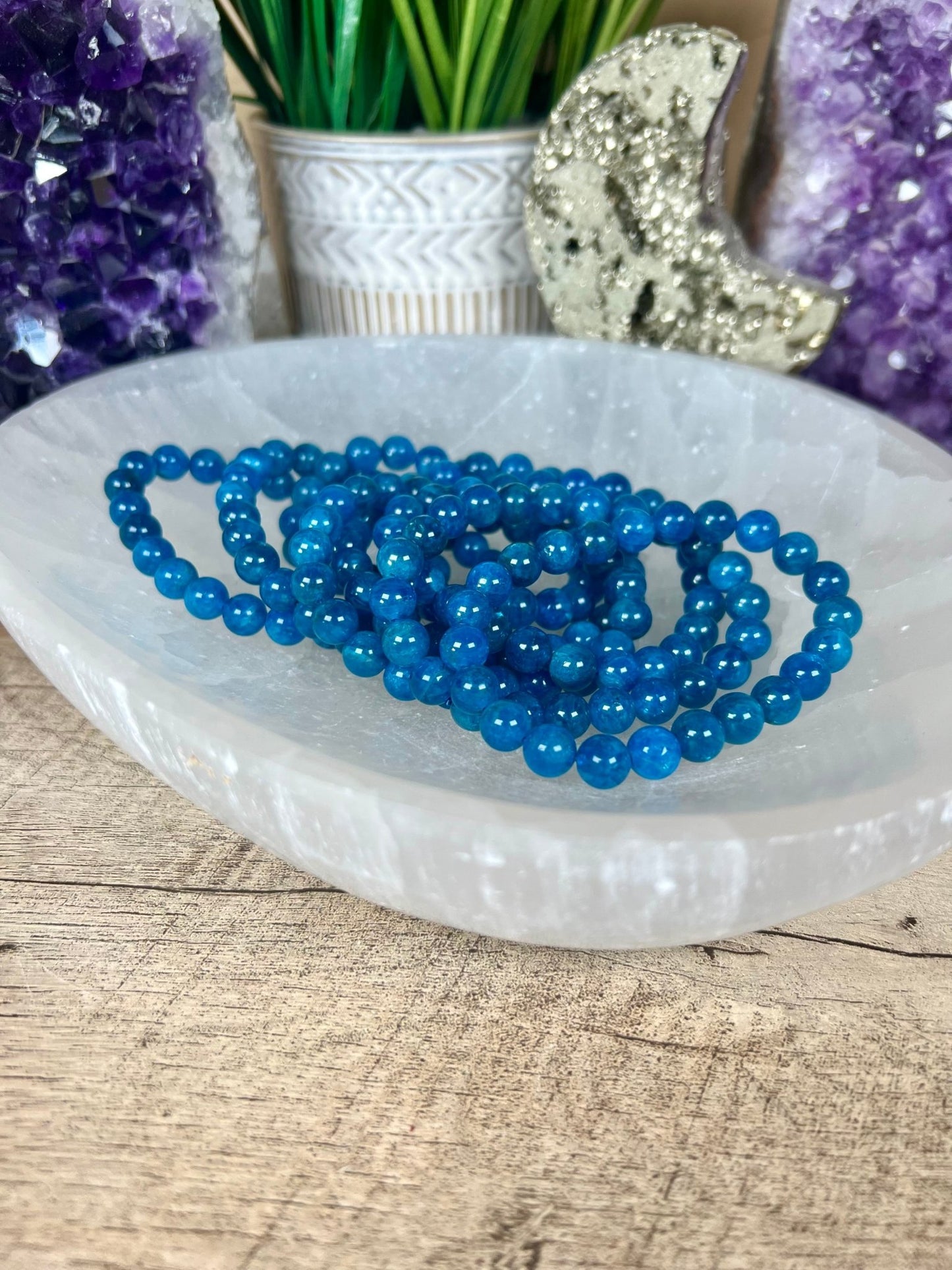 Gemmy Blue Apatite Bracelet - Purple Door Alchemy