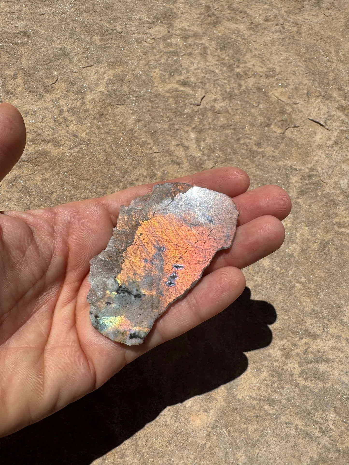 Golden Flash Labradorite Polished Slab 52g - Purple Door Alchemy