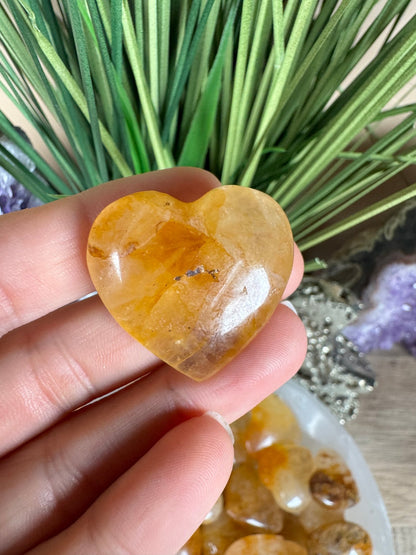 Golden Healer Quartz Heart - Purple Door Alchemy