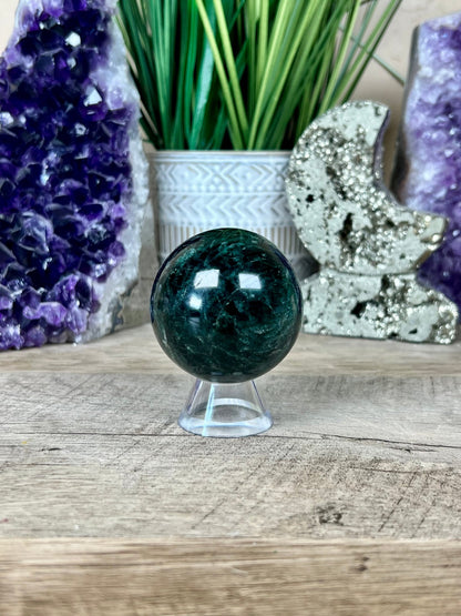 Green Apatite Sphere 51mm (2.0 inches) - Purple Door Alchemy